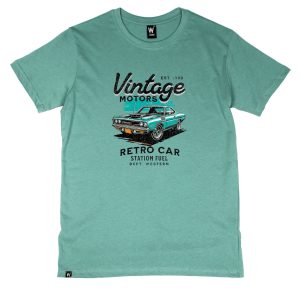 Camiseta Verde Vintage Car