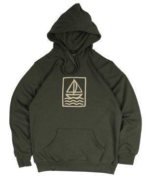 Sudadera Kaki Barco Sauwy