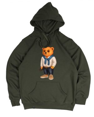 Sudadera Kaki Oso Rico Sauwy