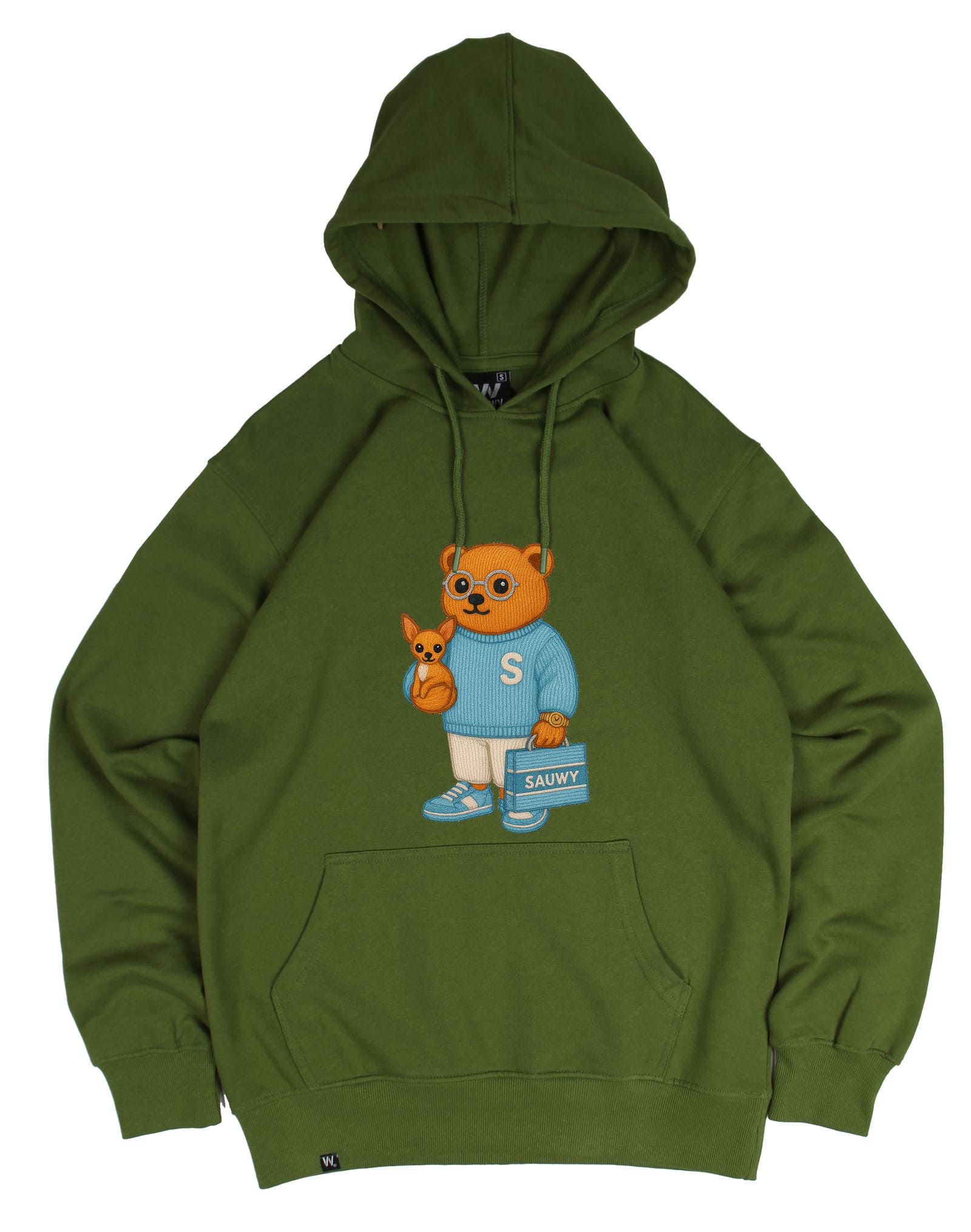 15032 VERDE A OSO PERRITO Sudadera Verde Oso Perrito Sauwy