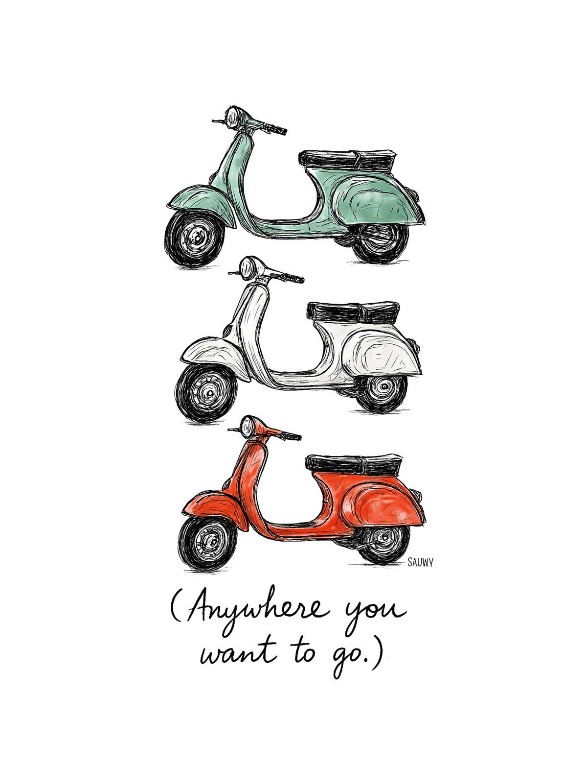 3vespas Bañadores y Camisetas Sauwy